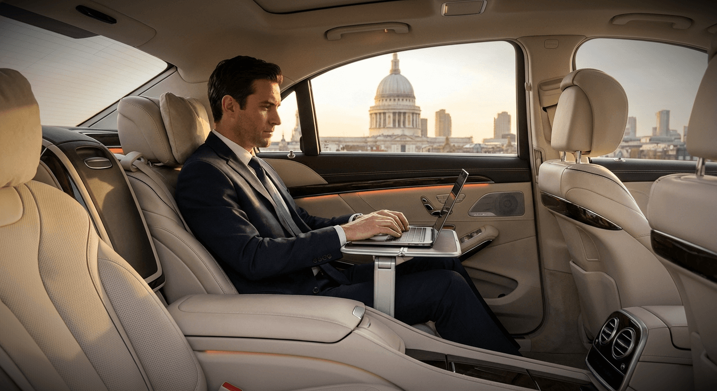 Premium chauffeur service interior